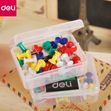 Силовые кнопки цветные 35 шт（deli）/彩色工字钉/35个，PVC盒