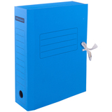 Папка архивная с завязками OfficeSpace, микрогофрокартон,  75мм, синий, до 700л/纸卡文件夹/蓝，75mm背宽