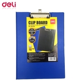 Папка-планшет A4 с верхним прижимом（deli）/折页PVC板夹-A4