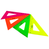 Треугольник 10см 30* NEON ассорти (100шт в упаковке)/三角尺10cm*30-彩色（CTAMM）