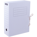 Папка архивная с завязками OfficeSpace, микрогофрокартон, 100мм, белый, до 900л./白纸卡文件夹，100mm背宽
