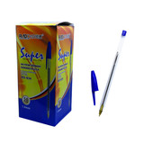 Ручка шариковая на масляной основе, син 1.0мм/透明杆中油笔-1.0мм（蓝色）