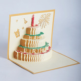 3D поздравительная открытка "Торт"